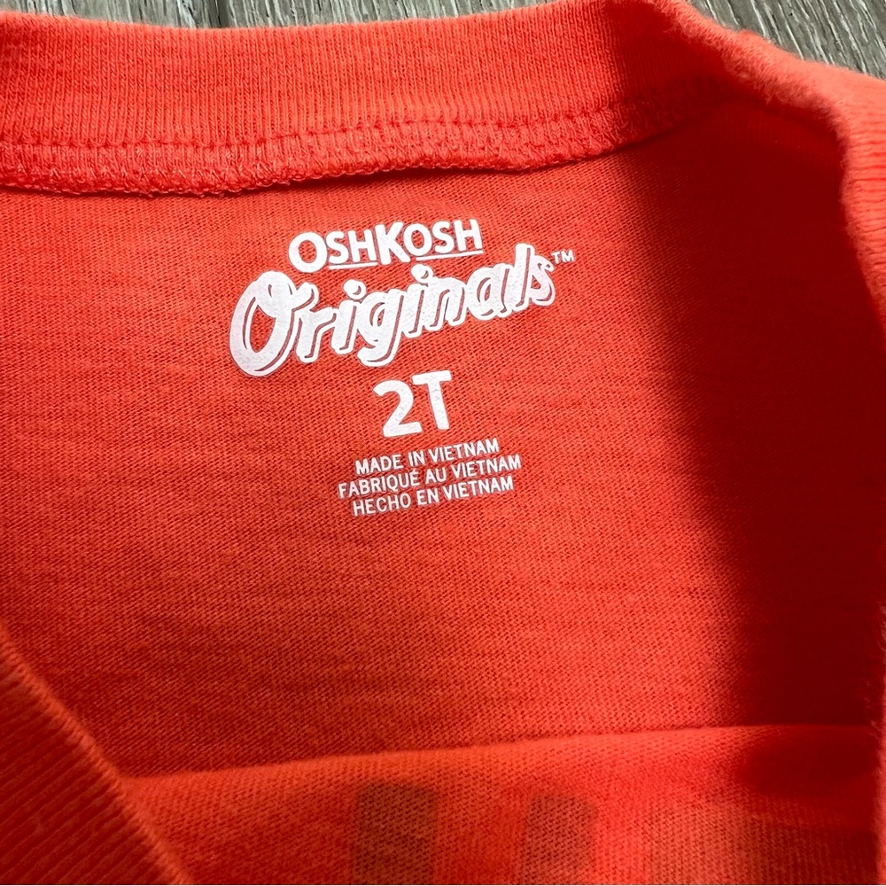 OSHKOSH LONG SLEEVE HALLOWEEN SHIRT ORANGE 2T - Picture 3 of 6